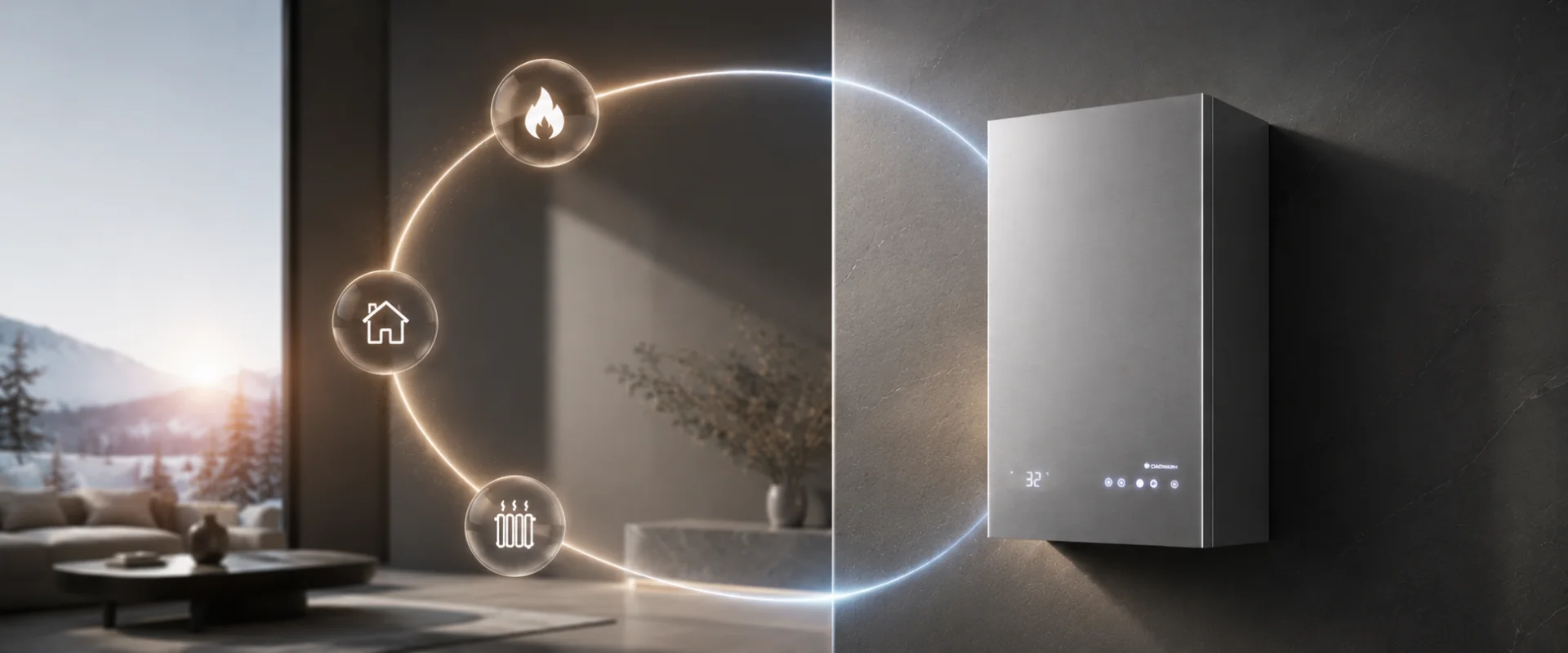 湖南常德 128㎡已装修房屋明装暖气片案例